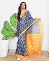 MG 350 Plain Linen Digital Printed Sarees Wholesale Price In Surat